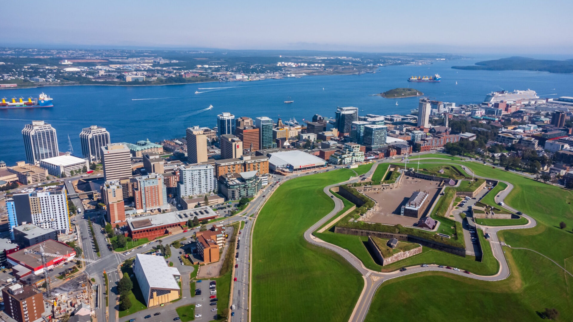 Aerial view of the city of Halifax, Citadel Historic Site, Nova Scotia, Canada