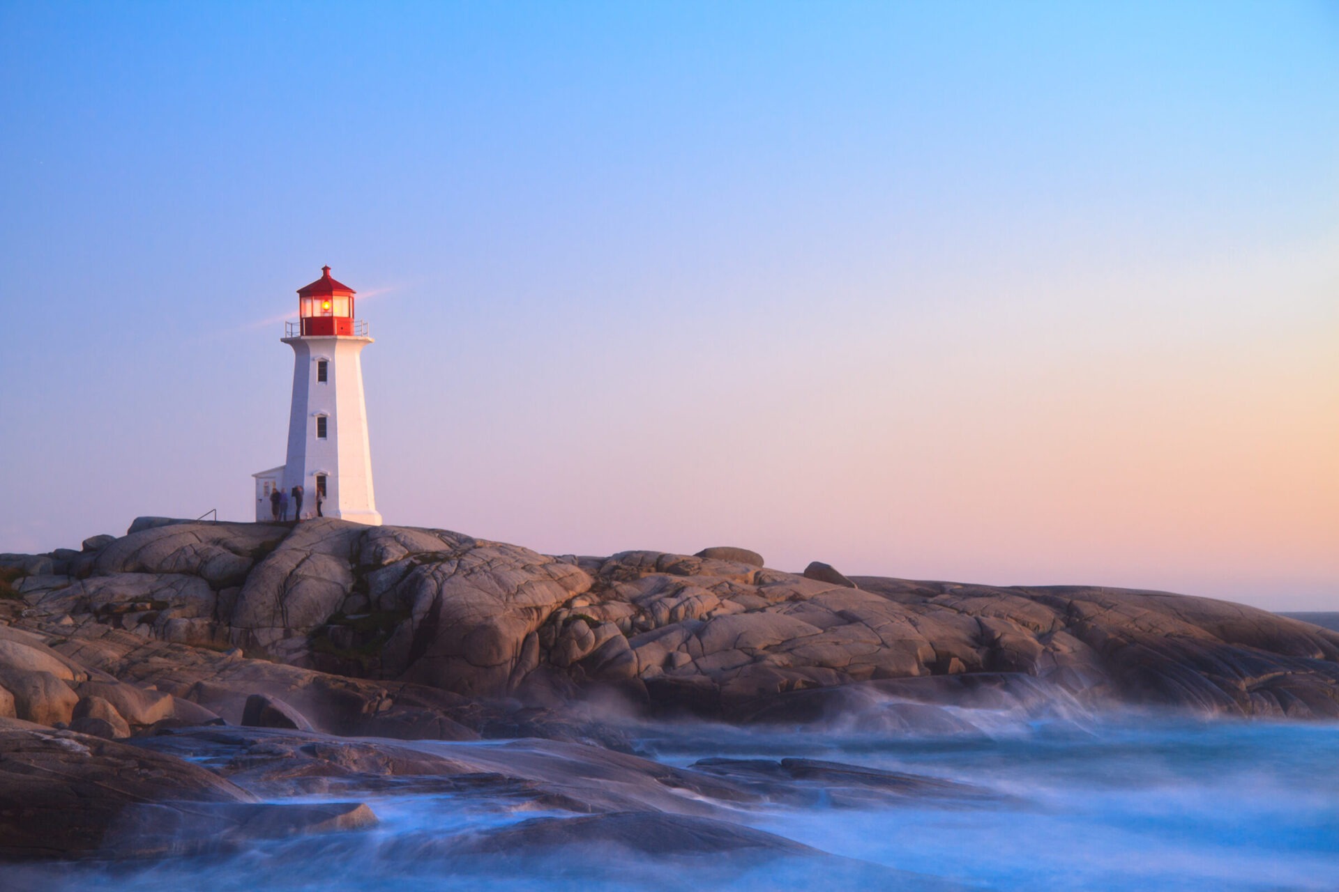 Peggy`s Cove Lighthouse at Dusk